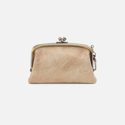 HOBO Top Pick - Cheer Frame Pouch In Metallic Leather - Gold Leaf