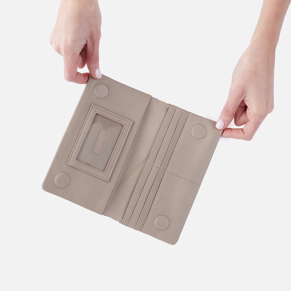 HOBO Deals - Lumen Continental Wallet In Pebbled Leather - Taupe