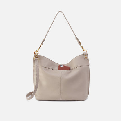 HOBO Classic - Pier Shoulder Bag In Pebbled Leather - Taupe