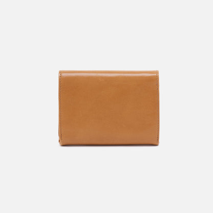 HOBO New - Robin Compact Wallet In Polished Leather - Natural