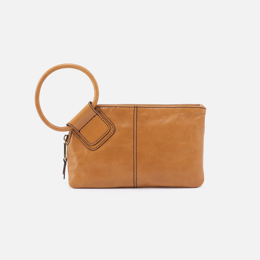 HOBO Deals - Sable Wristlet In Polished Leather - Natural
