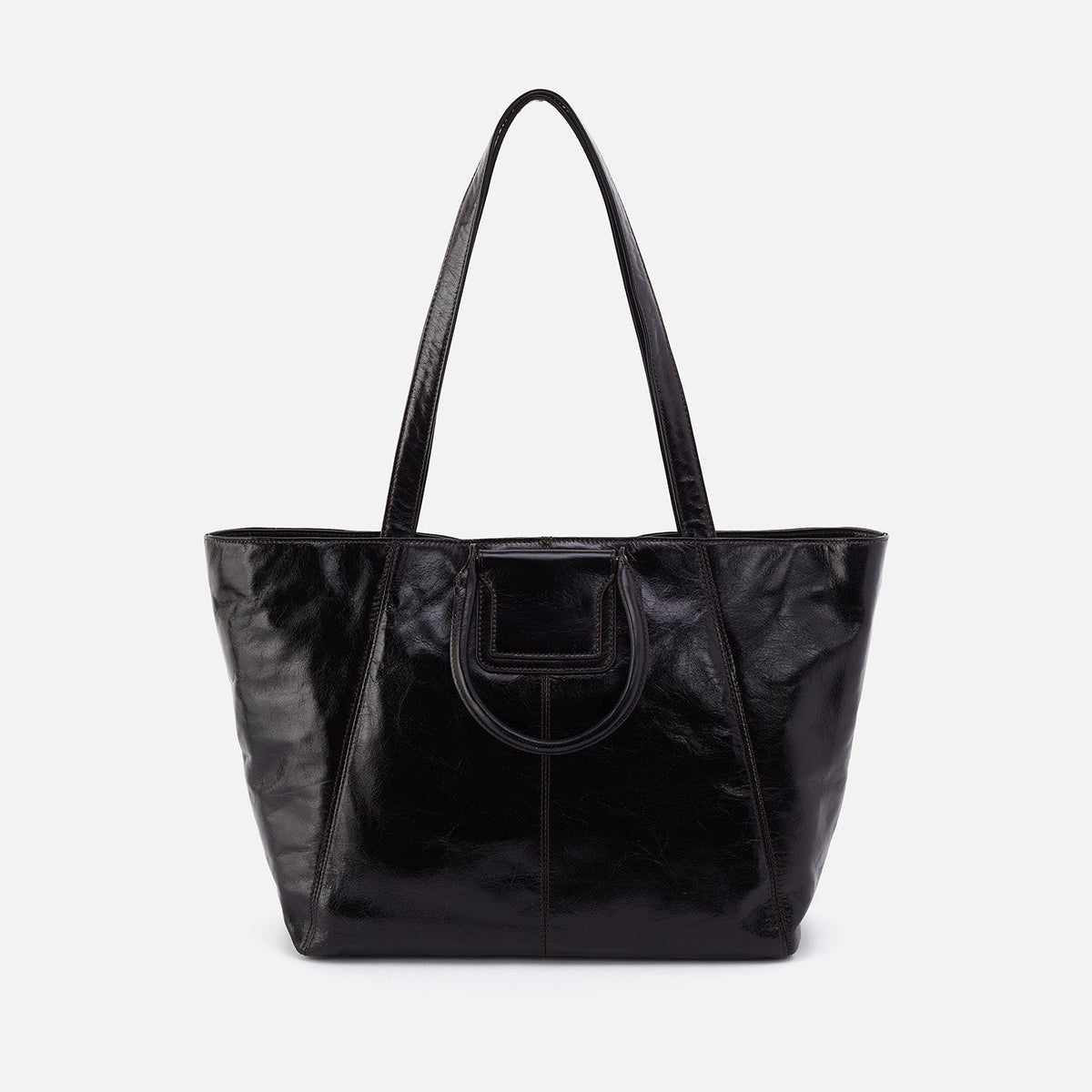 HOBO Customer Favorite - Sheila East-West Tote In Polished Leather - Black