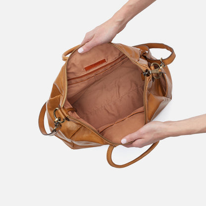 HOBO Featured - Sheila Large Satchel In Polished Leather - Natural