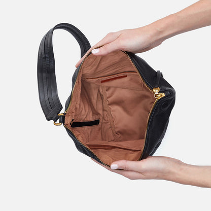 HOBO Latest - Sway Convertible Sling In Pebbled Leather - Black