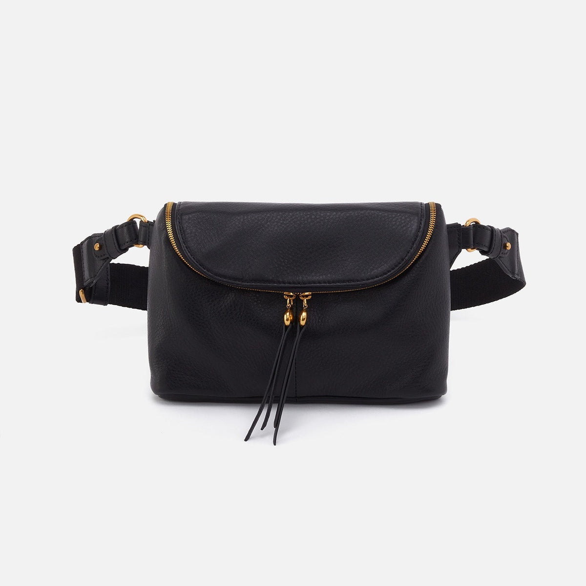 HOBO Top Pick - Fern Large Belt Bag In Pebbled Leather - Black