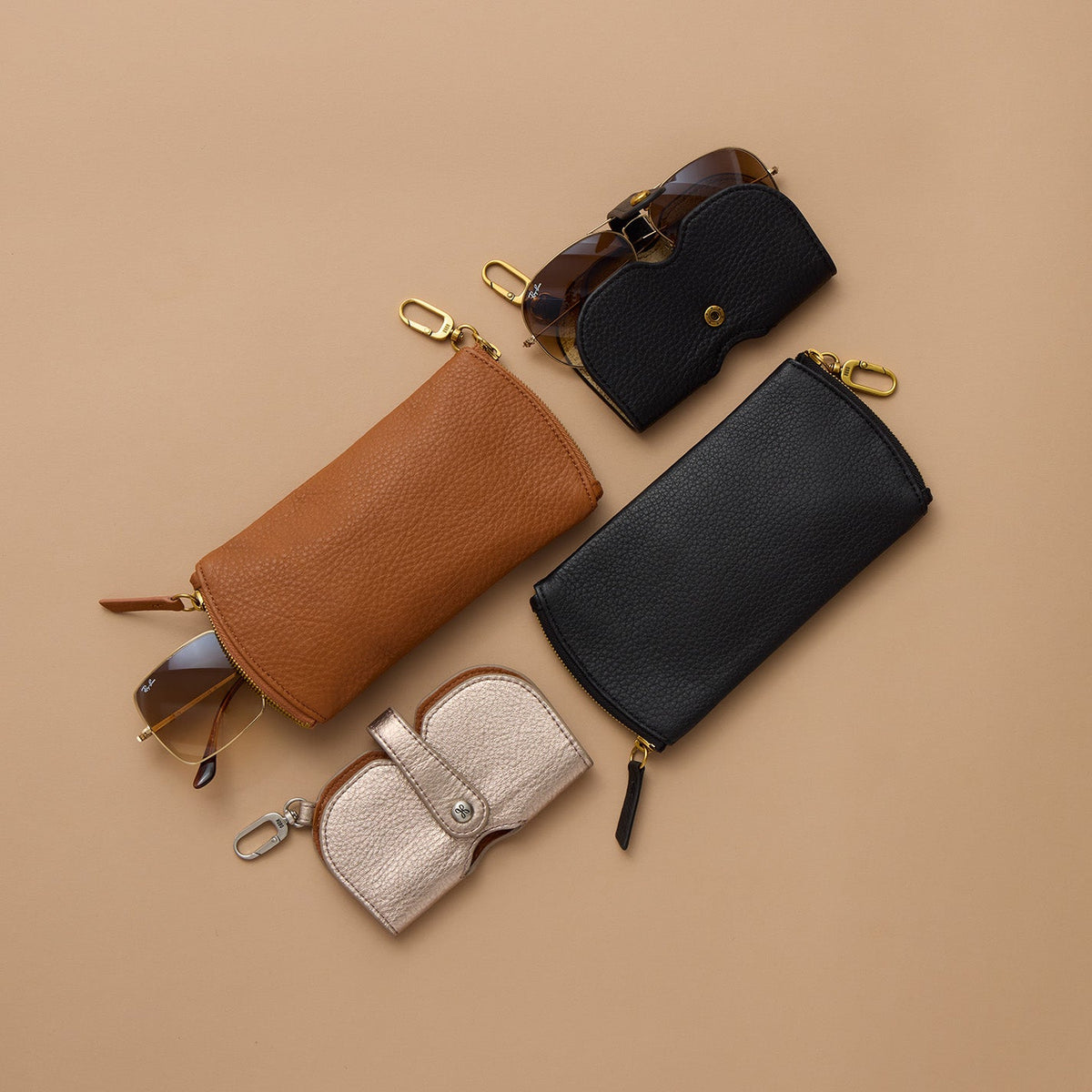 HOBO Best Seller - Blink Glasses Holder In Pebbled Leather - Black