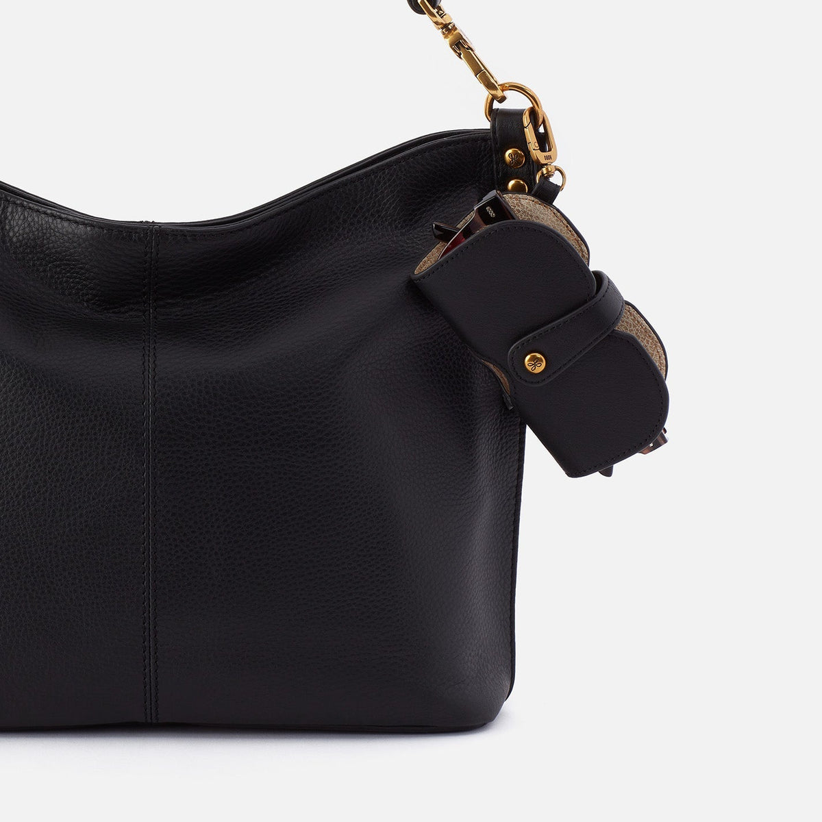 HOBO Best Seller - Blink Glasses Holder In Pebbled Leather - Black