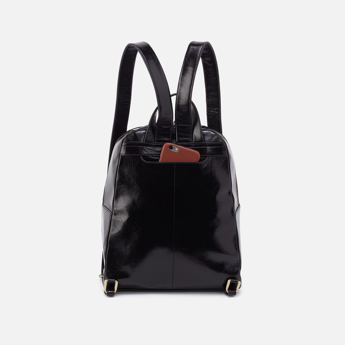 HOBO Quality - Billie Backpack In Polished Leather - Black