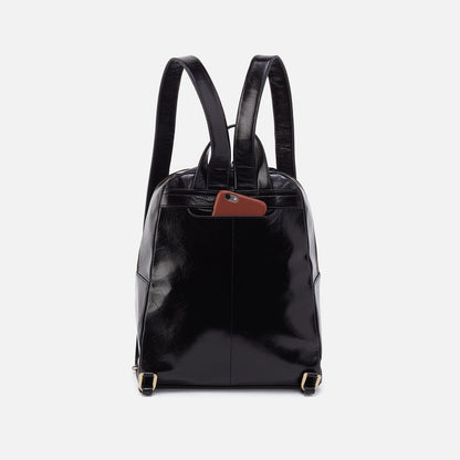HOBO Quality - Billie Backpack In Polished Leather - Black