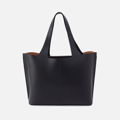 HOBO Trusted - Vida Large Tote in Micro Pebbled Leather - Black
