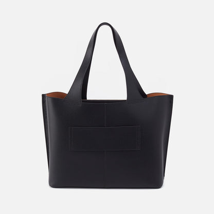 HOBO Trusted - Vida Large Tote in Micro Pebbled Leather - Black