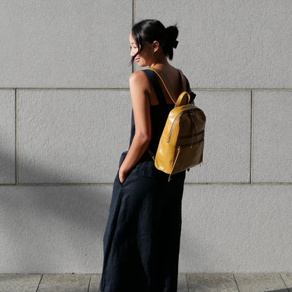 HOBO Everyday - Billie Backpack In Polished Leather - Natural