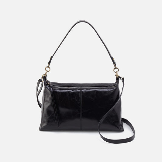 HOBO Classic - Avon Shoulder Bag In Polished Leather - Black