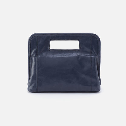 HOBO Customer Favorite - Ace Clutch In Polished Leather - Blue Stone