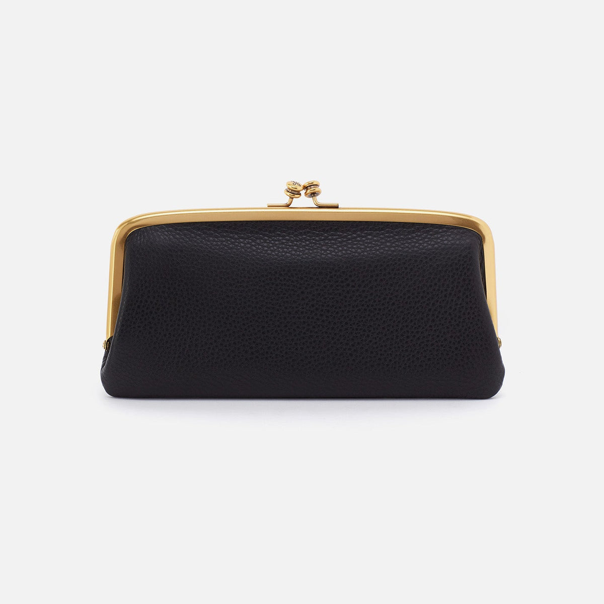 HOBO Popular - Cora Large Frame Wallet In Pebbled Leather - Black