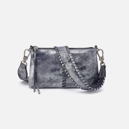 HOBO Premium - Darcy Crossbody In Metallic Leather - Blue Pewter