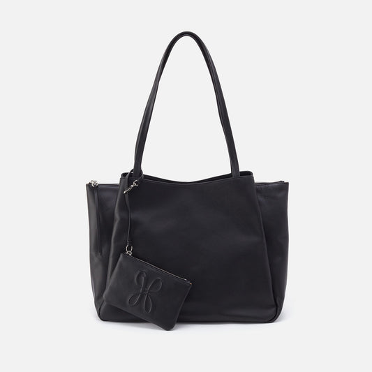 HOBO Top Pick - Essential Large Tote In Soft Saffiano Leather - Black
