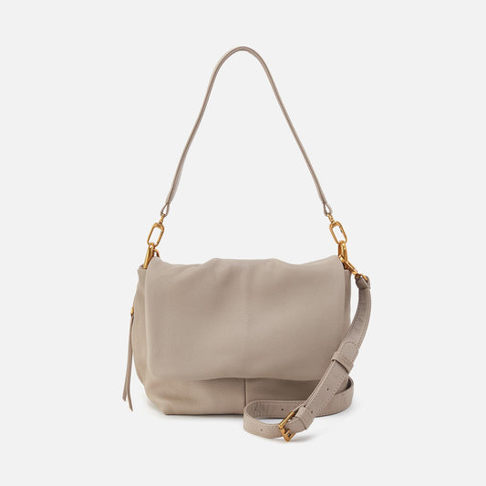 HOBO New - Harley Convertible Shoulder Bag In Pebbled Leather - Taupe