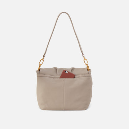 HOBO New - Harley Convertible Shoulder Bag In Pebbled Leather - Taupe
