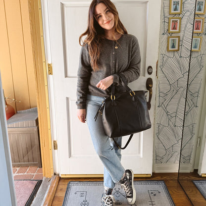 HOBO Quality - Harley Satchel In Pebbled Leather - Black