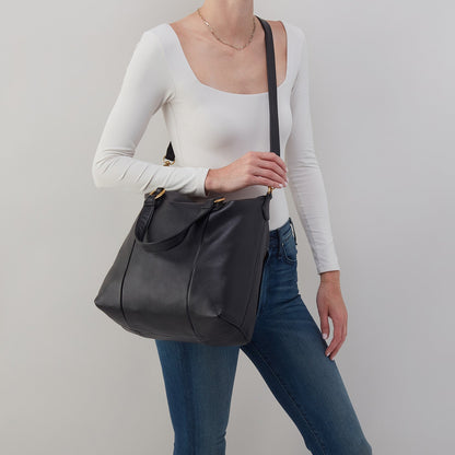 HOBO Quality - Harley Satchel In Pebbled Leather - Black
