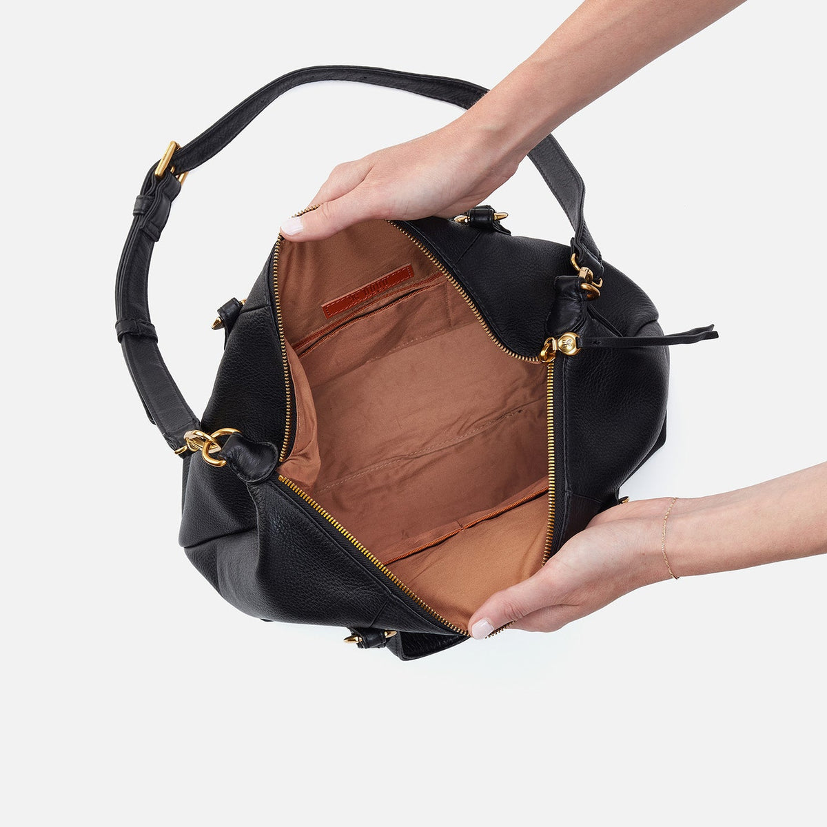 HOBO Quality - Harley Satchel In Pebbled Leather - Black