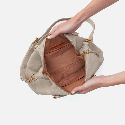 HOBO Discount - Harley Satchel In Pebbled Leather - Taupe