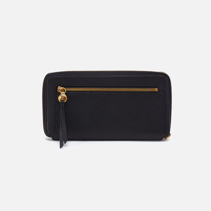HOBO Customer Favorite - Hart Large Wallet In Pebbled Leather - Black