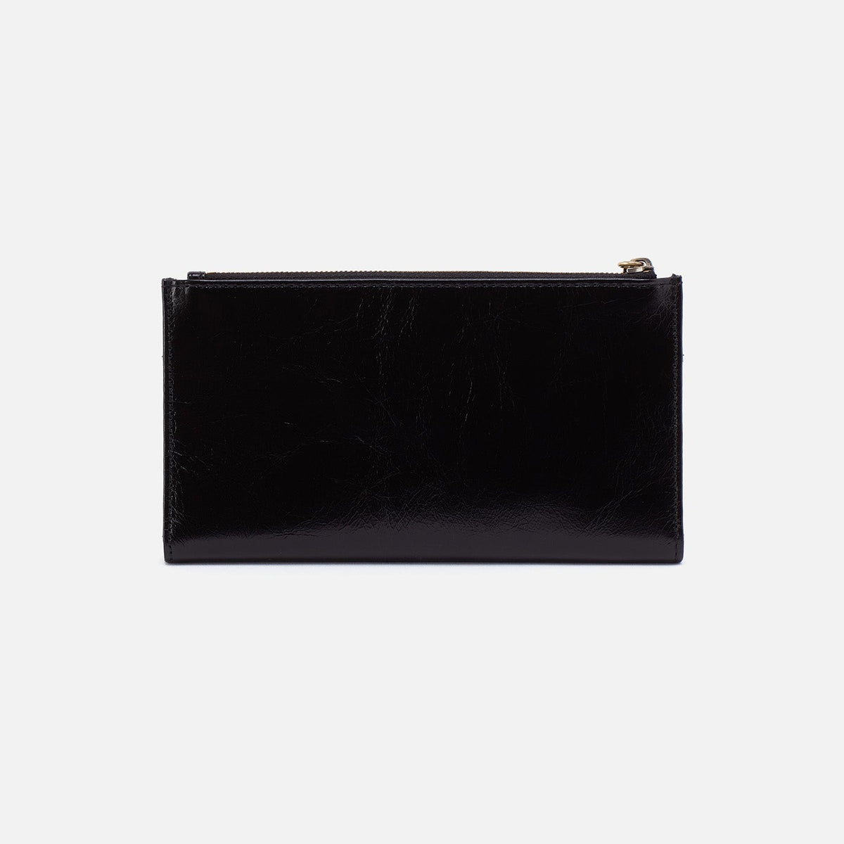 HOBO Discount - Jill Large Bifold Wallet In Polished Leather - Black