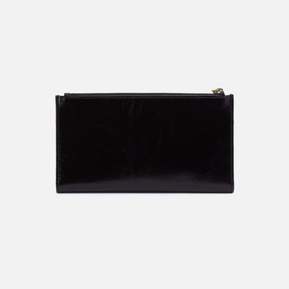 HOBO Discount - Jill Large Bifold Wallet In Polished Leather - Black