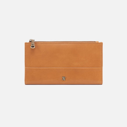 HOBO Exclusive - Jill Large Bifold Wallet In Polished Leather - Natural