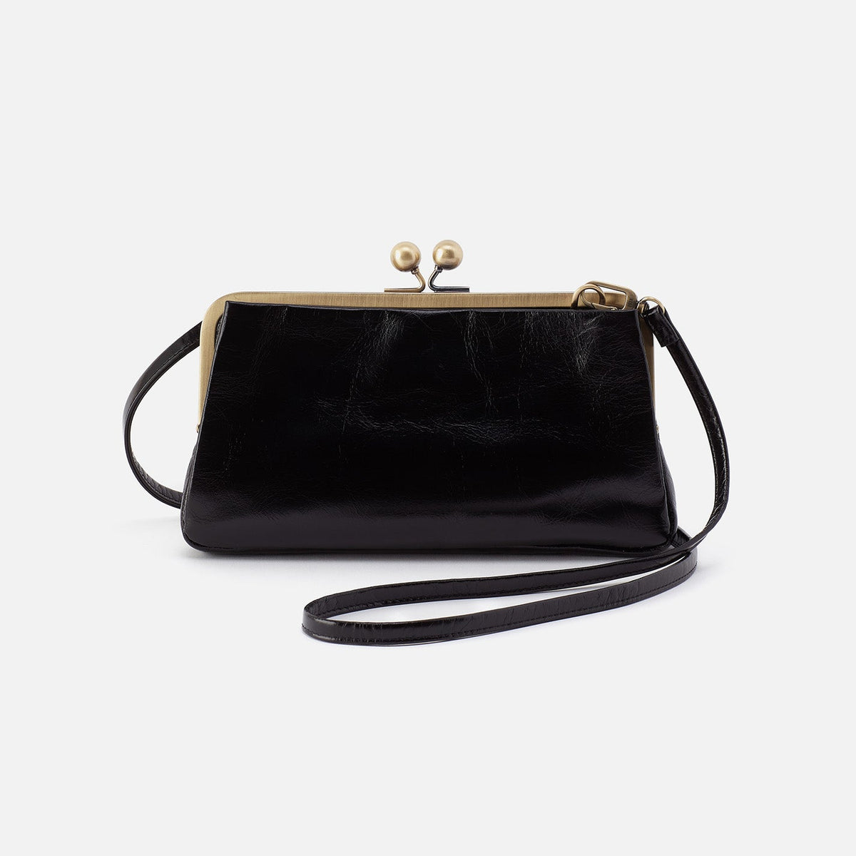 HOBO Customer Favorite - Lauren Frame Crossbody In Polished Leather - Black