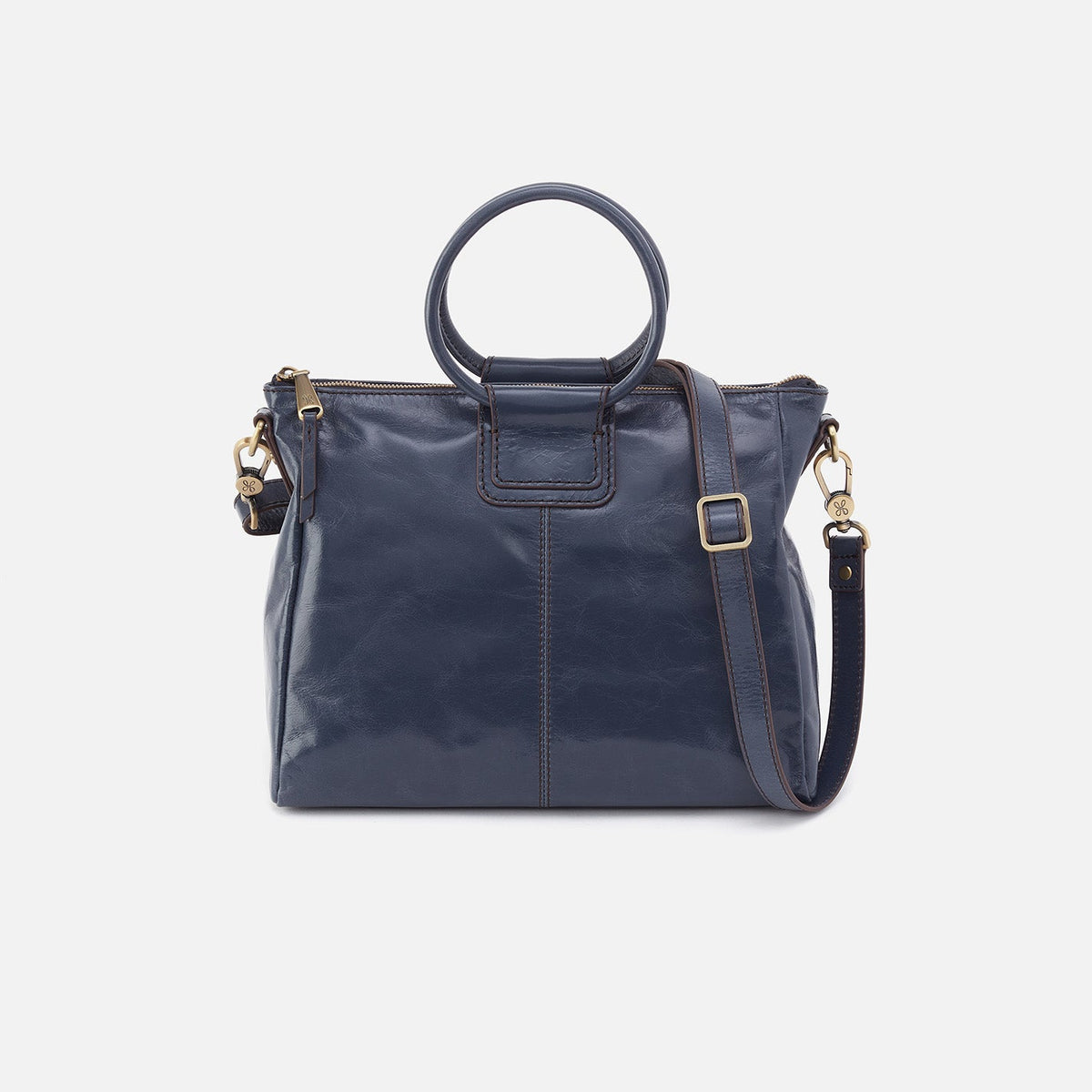 HOBO Customer Favorite - Sheila Medium Satchel In Polished Leather - Blue Stone