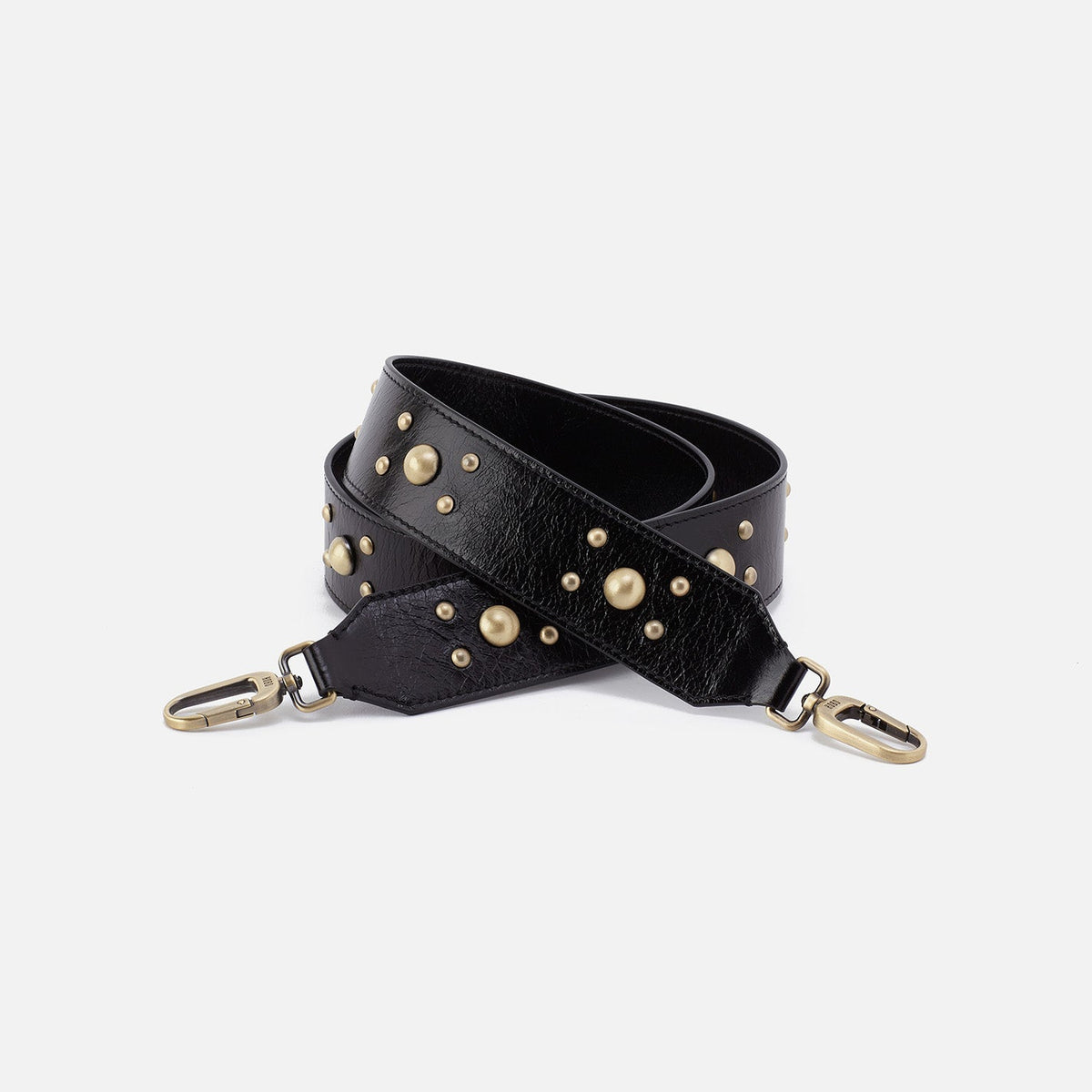 HOBO Value - Stud Guitar Strap In Polished Leather - Black