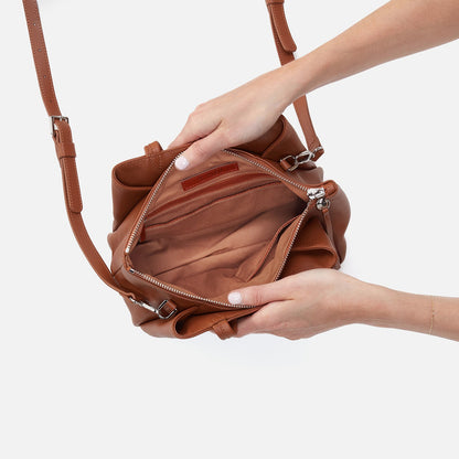 HOBO Trending - Essential Satchel in Soft Saffiano Leather - Lion