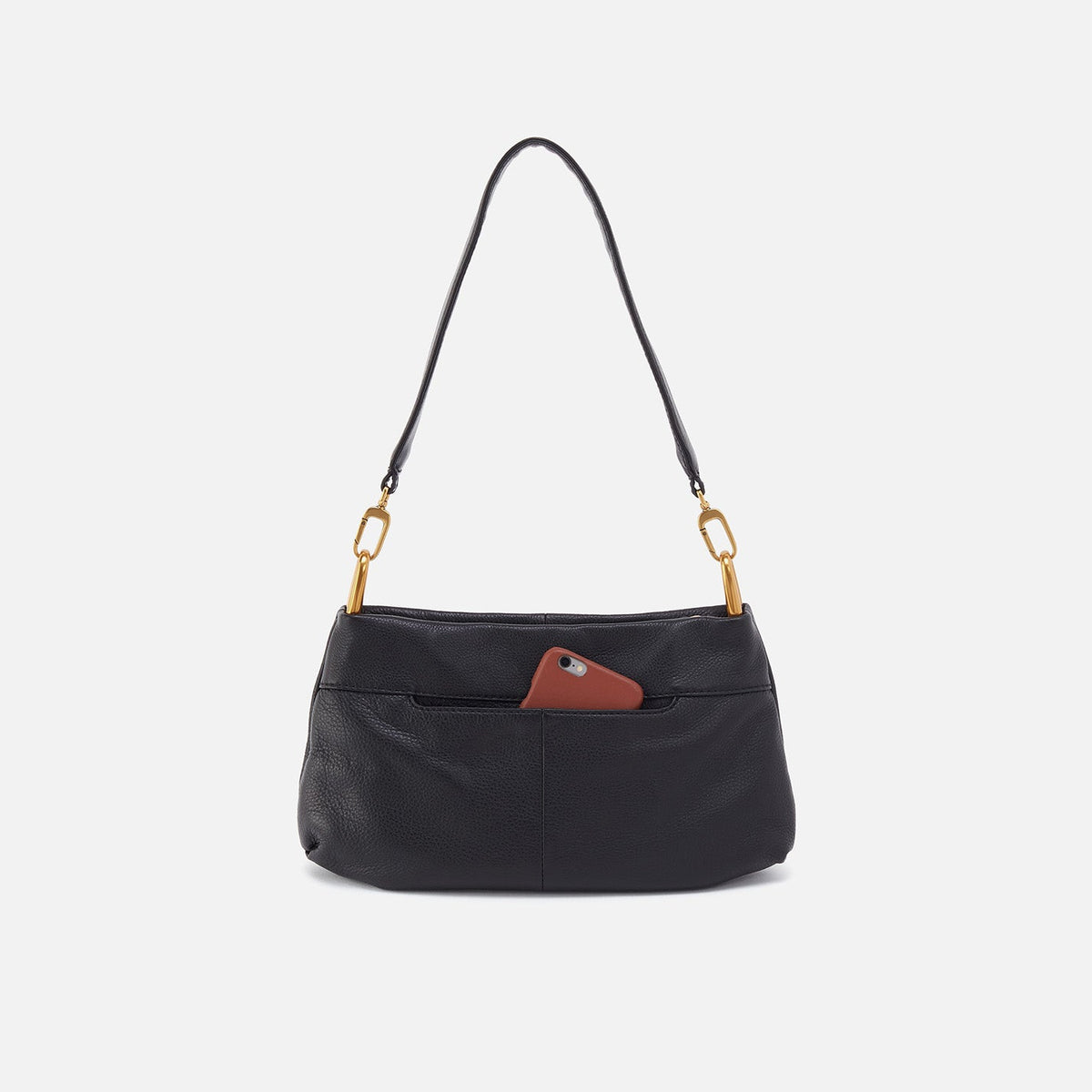 HOBO Featured - Advance Shoulder Bag In Pebbled Leather - Black