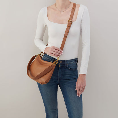 HOBO New - Advance Shoulder Bag In Pebbled Leather - Warm Honey
