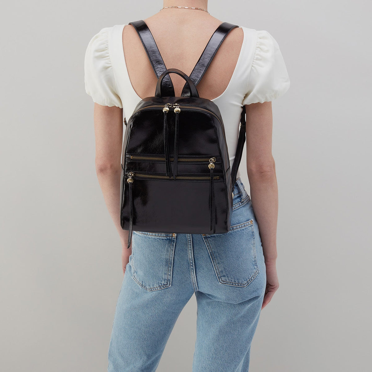 HOBO Popular - Billie Backpack In Polished Leather - Sand