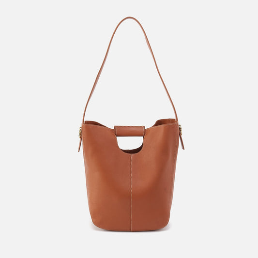HOBO Featured - Camden Shoulder Bag In Smooth Leather - Burnished Caramel