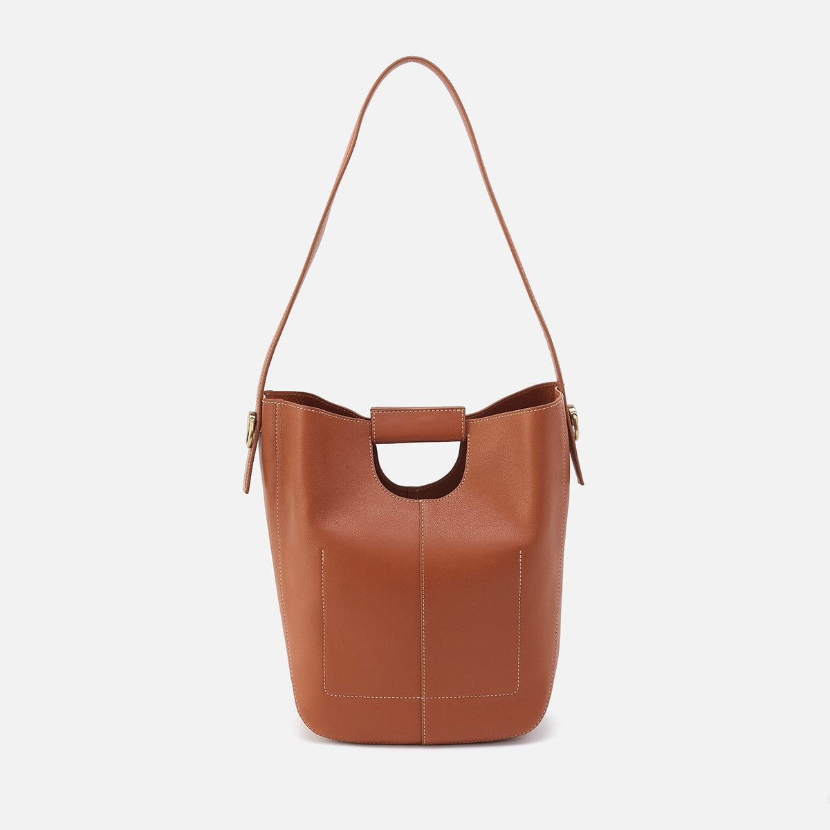 HOBO Featured - Camden Shoulder Bag In Smooth Leather - Burnished Caramel