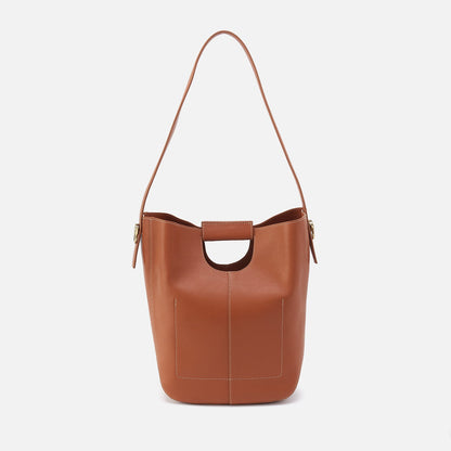 HOBO Featured - Camden Shoulder Bag In Smooth Leather - Burnished Caramel