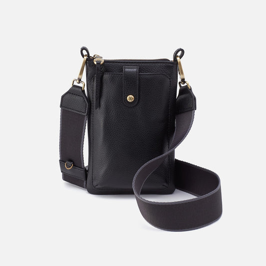 HOBO Value - Cass Phone Crossbody In Pebbled Leather - Black