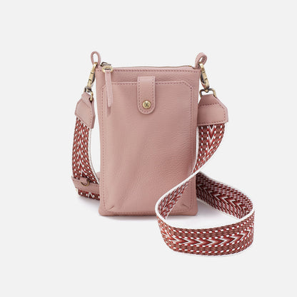 HOBO Premium - Cass Phone Crossbody In Pebbled Leather - Blush