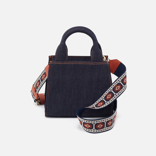 HOBO Recommended - Cass Small Tote In Denim Fabric - Dark Denim