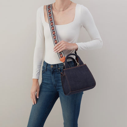 HOBO Recommended - Cass Small Tote In Denim Fabric - Dark Denim