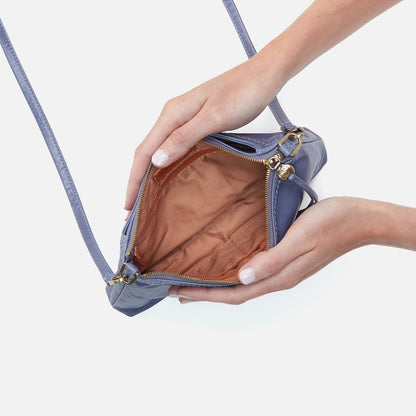 HOBO Deals - Darcy Crossbody In Polished Leather - Sky Blue