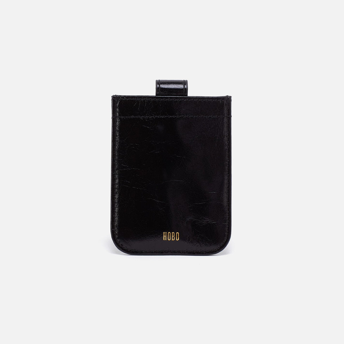 HOBO Value - Dunn Card Case In Polished Leather - Black