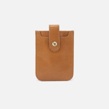HOBO Everyday - Dunn Card Case In Polished Leather - Natural