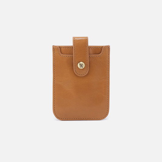 HOBO Everyday - Dunn Card Case In Polished Leather - Natural
