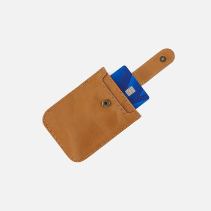 HOBO Everyday - Dunn Card Case In Polished Leather - Natural